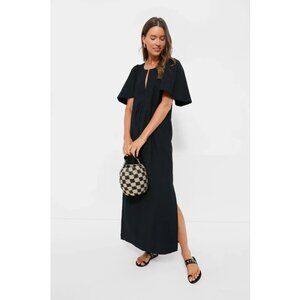 Pomander Place Tuckernuck black Finley flutter sleeve maxi dress